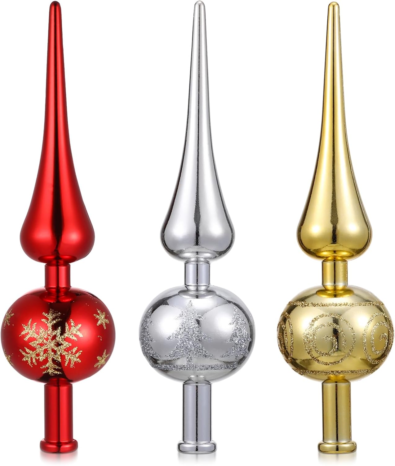 Homoyoyo 15pcs Christmas Tree Treetop Decor Decorative for Festive Xmas Tree Decoration for Holiday Parties and Home