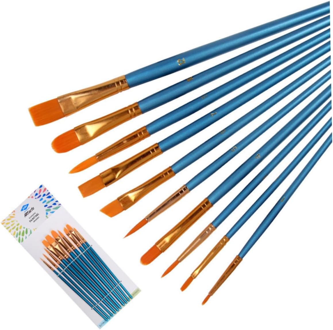 Hohopeti 10 Pieces Painting Supplies Oil Painting Brush