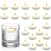 Nuanchu 20 Pcs White Floating Candles Centerpieces for Wedding Small Unscented Floating Candles Decoration for Valentine's Day Party Wedding Anniversary Holiday Party Gifts Home Pool Decor