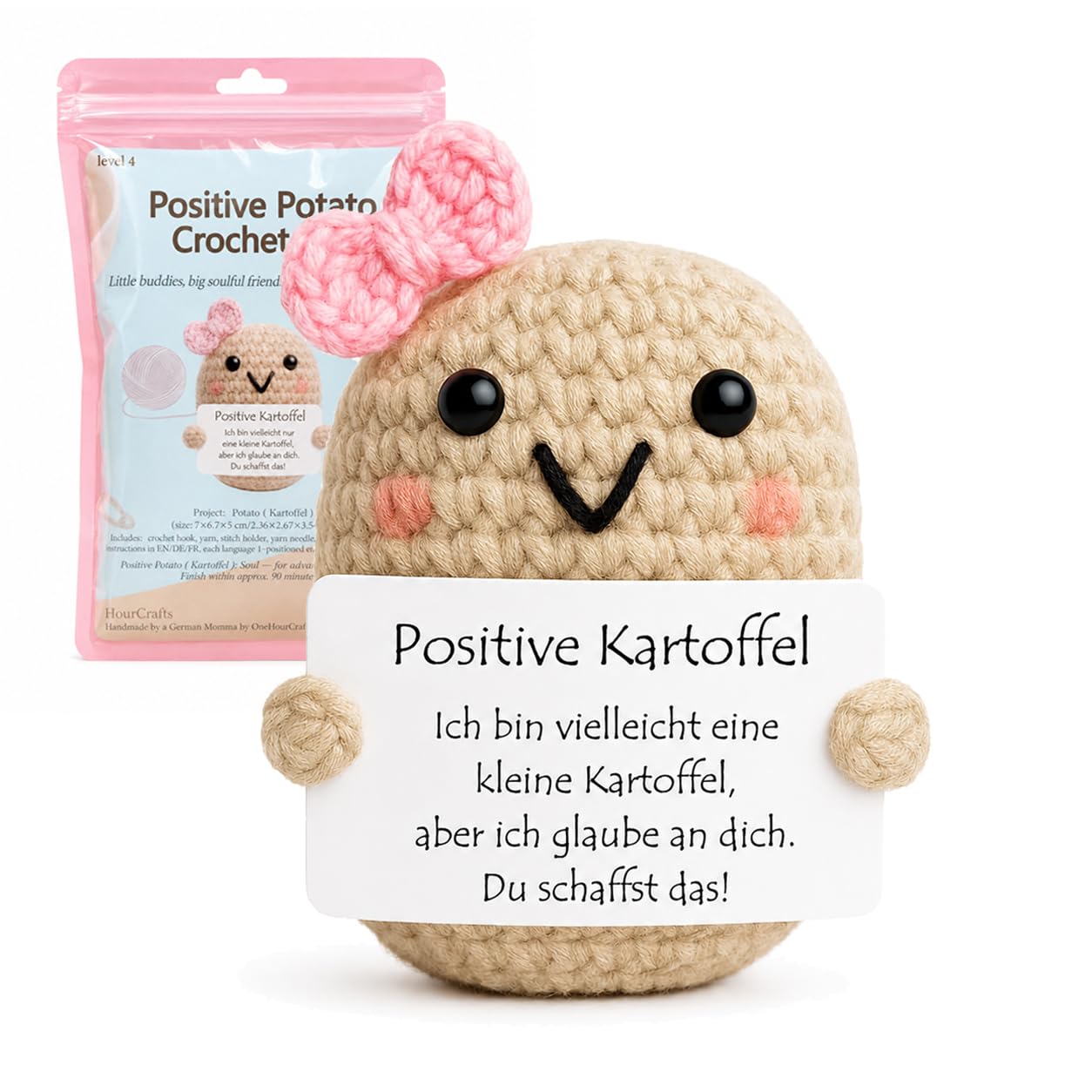 Knuffis Colourful Diy Crochet Set, Knitting Set, Yarn Accessories For Children And Adults, Chopping (Potato)