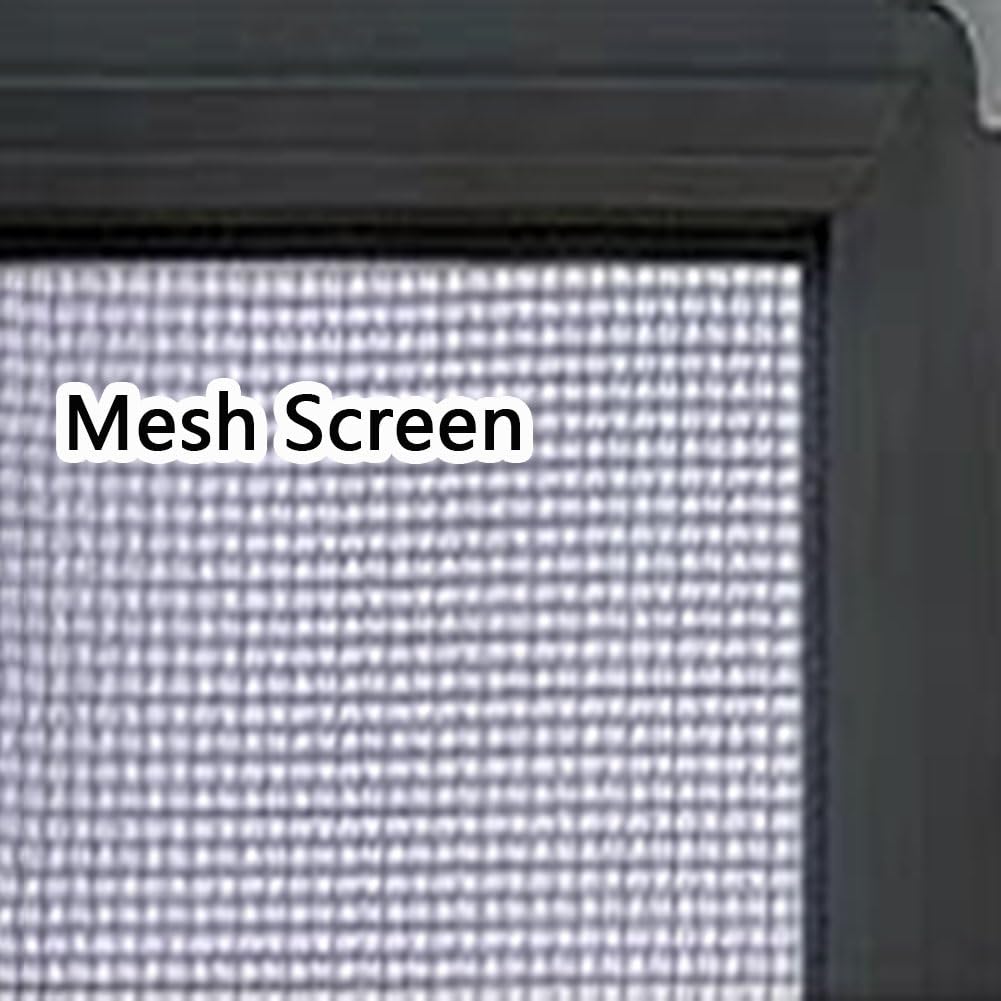 Ventana del Sótano con Mosquitera, Ventanas de Recambio para Hogar, Marco de Aluminio para Cobertizos y Gallineros(W80cm xH80cm)