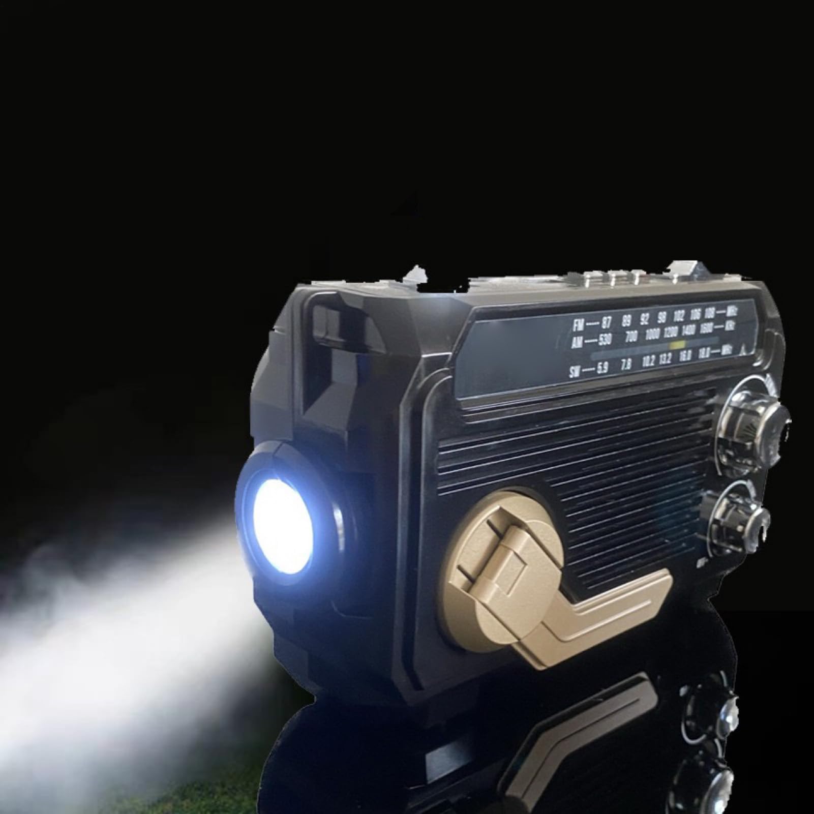 Radio z korbą, radio z korbą ręczną Przenośna latarka radiowa na baterię