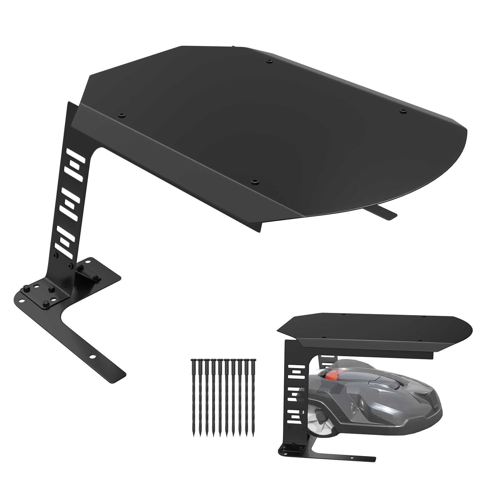 UISEBRT Telo di protezione per robot tosaerba in ferro, resistente ai raggi UV, antiruggine, 77 x 94 x 36 cm