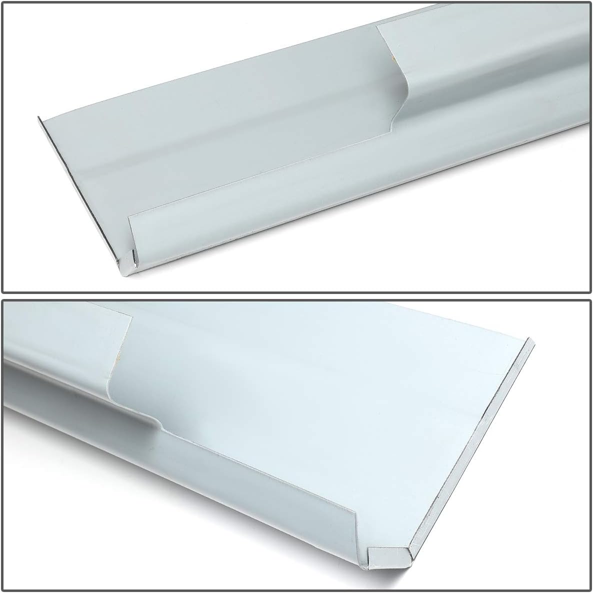 Auto Dynasty Pair 1/8 Inches Thick Steel Rocker Panel Compatible with Chevy Silverado GMC Sierra Crew Cab 01-07