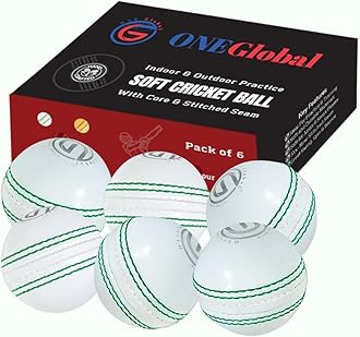 Incrediball Soft Practice Cricket Ball | Outdoor & Indoor Rubber Cricket Ball With Core & Stitched Seam | For Practice, Honing Skills & Family Fun