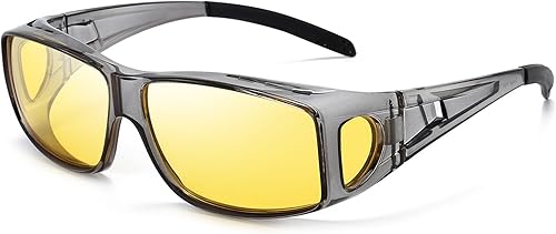 Miniatura 11 de Dollger Gafas de visión nocturna para mujeres y hombres, lentes graduados con lente amarilla antirreflejos