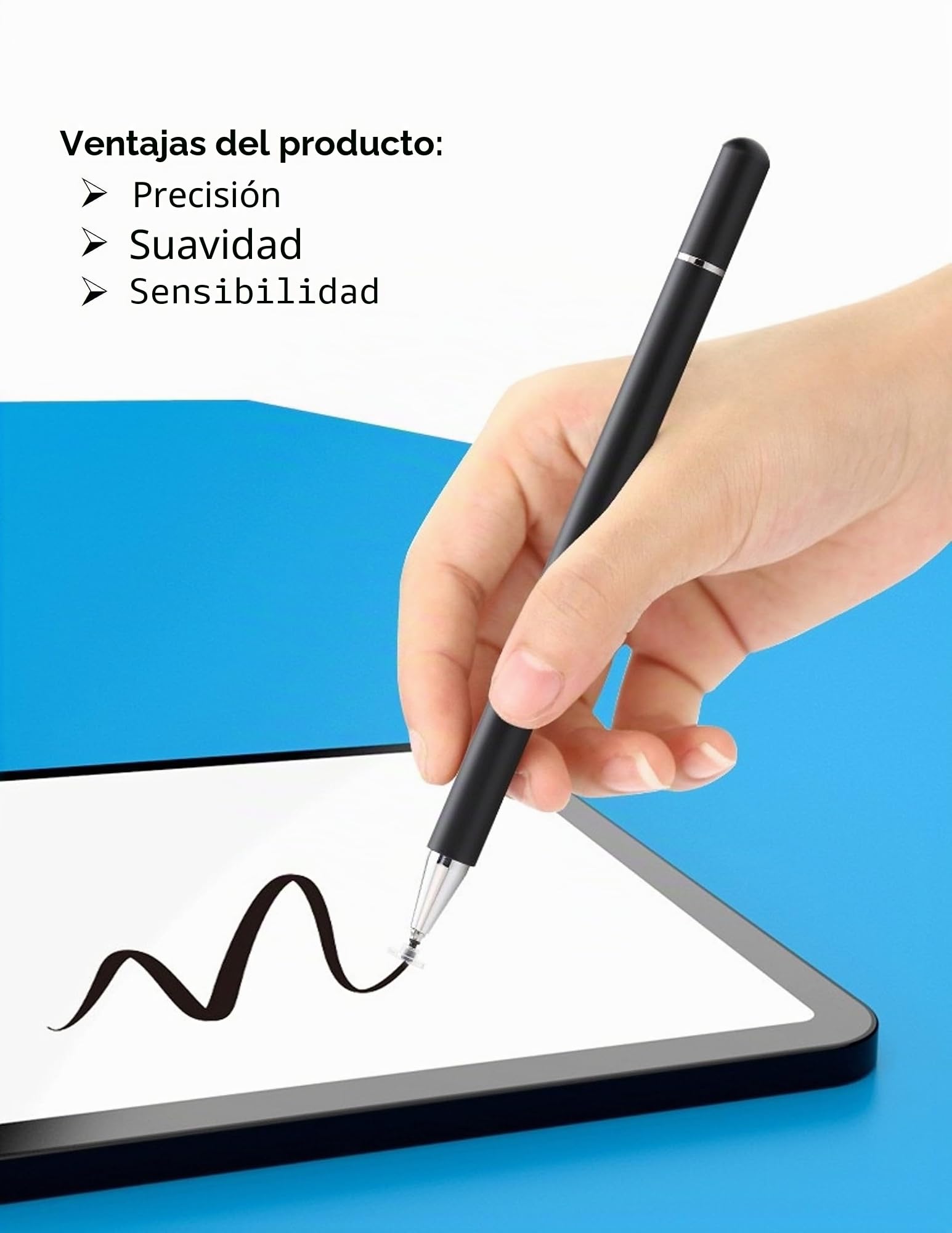 Lápiz capacitivo 2 en 1 para Samsung Galaxy Tab A9+ Plus/A9/A8/A8 Plus/A7/A7 Lite, lápiz capacitivo de alta sensibilidad y precisión para iPad Pro/iPhone/Fire HD/Surface Tablas, todos los dispositivos