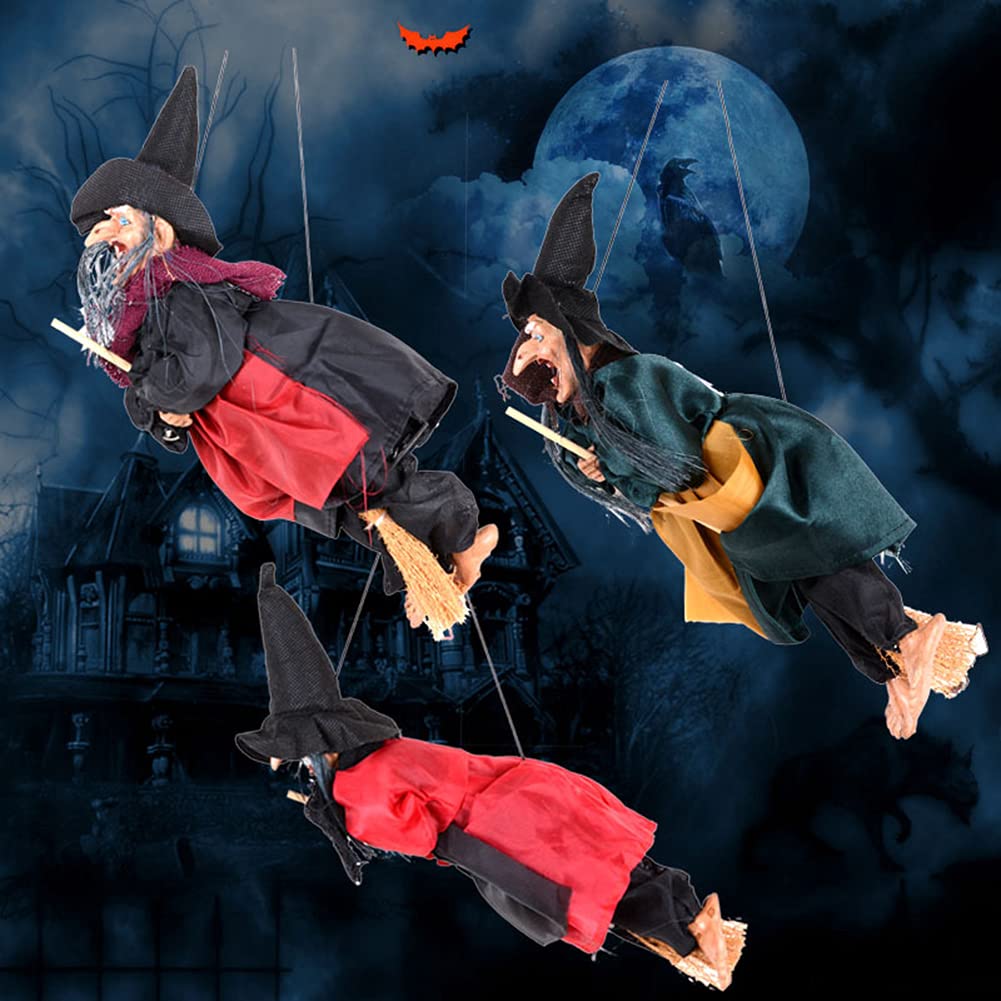 Décorations D'Halloween De Sorcière Qui S'écrasent Dans Un Arbre, 94 Cm, Décoration D'Halloween, Sorcière Volante, Décoration D'Halloween, Décoration D'intérieur Et D'extérieur Pour Porte, Porche