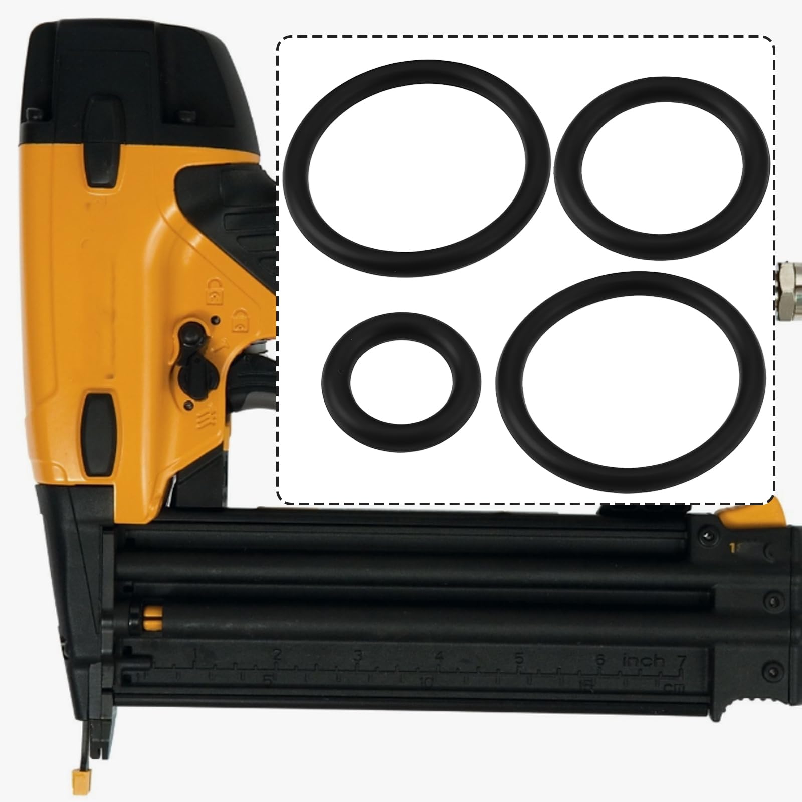 Coil Roofing Nailer O-Ring Rebuild Kit – Compatible With Bostitch RN45B, Rubber Seal Set For Pneumatic Nail Guns
