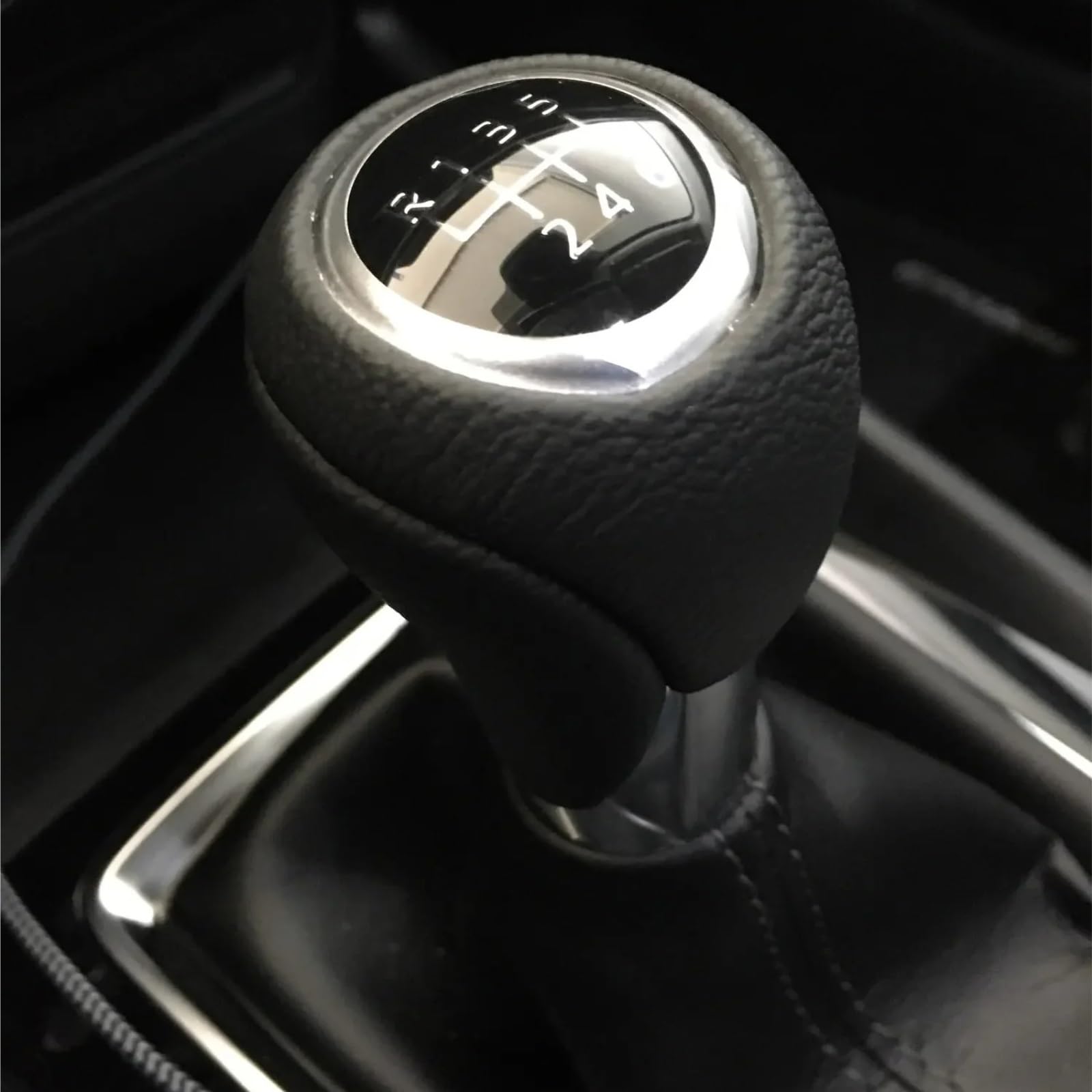 DWTNMEX Gear Shift Knob for Mazda 6 for 3 for 5 8 for Cx5 Leather Manual Speed Gear Shift Knob(Real Leather)