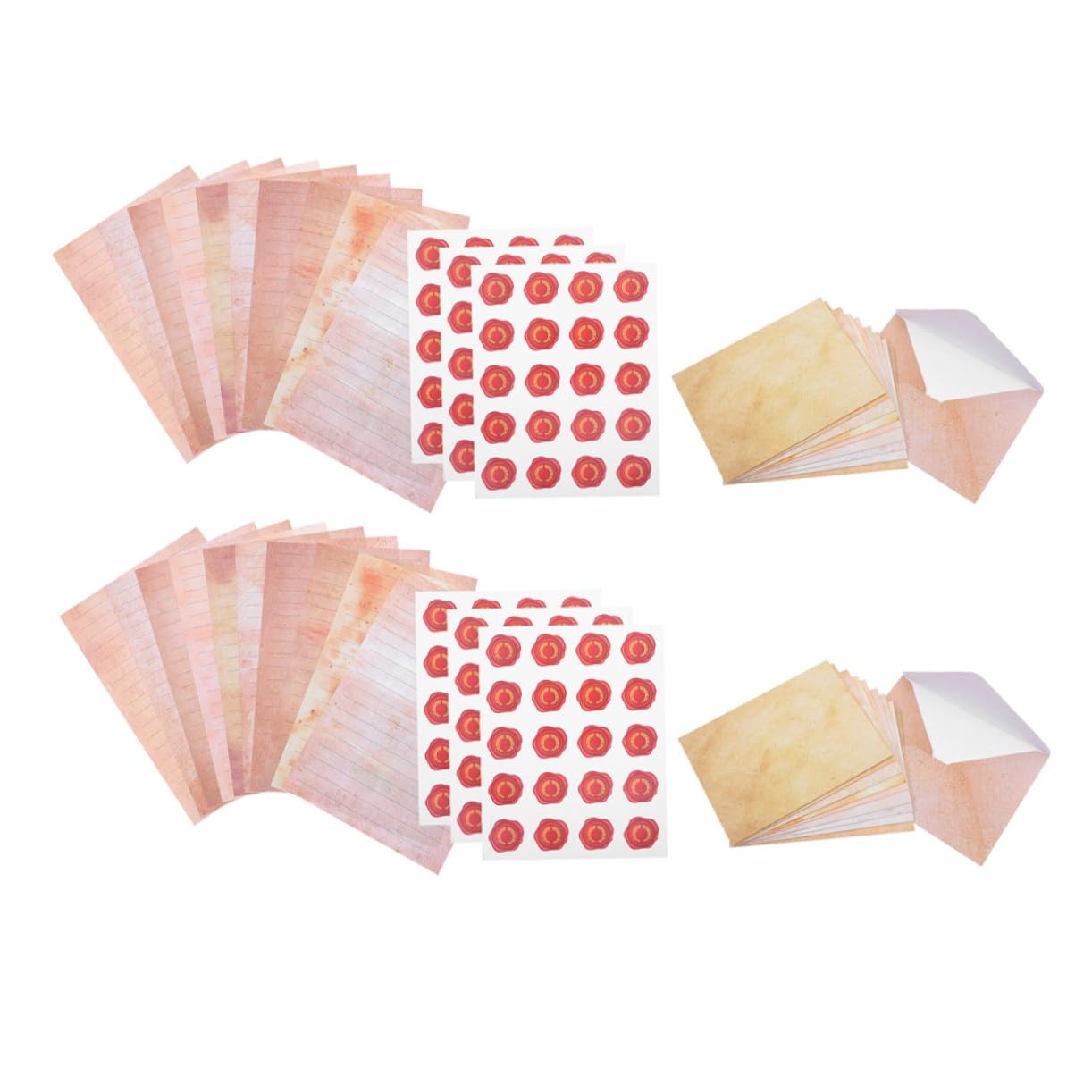 100 Sätze Vintage Briefpapier Set mit Umschlägen Hochwertigem Linierten Schreibpapier für Einladungen Persönliche Briefe und Festliche Grüße Vielseitig Verwendbar für Besondere