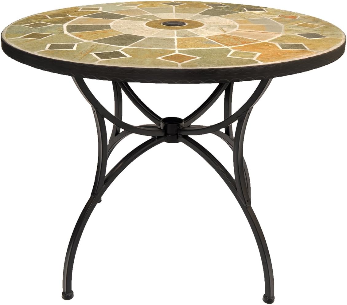 Europa Leisure Alicante Patio Table - 91 x 91 x 73 cm - Earthy Tones