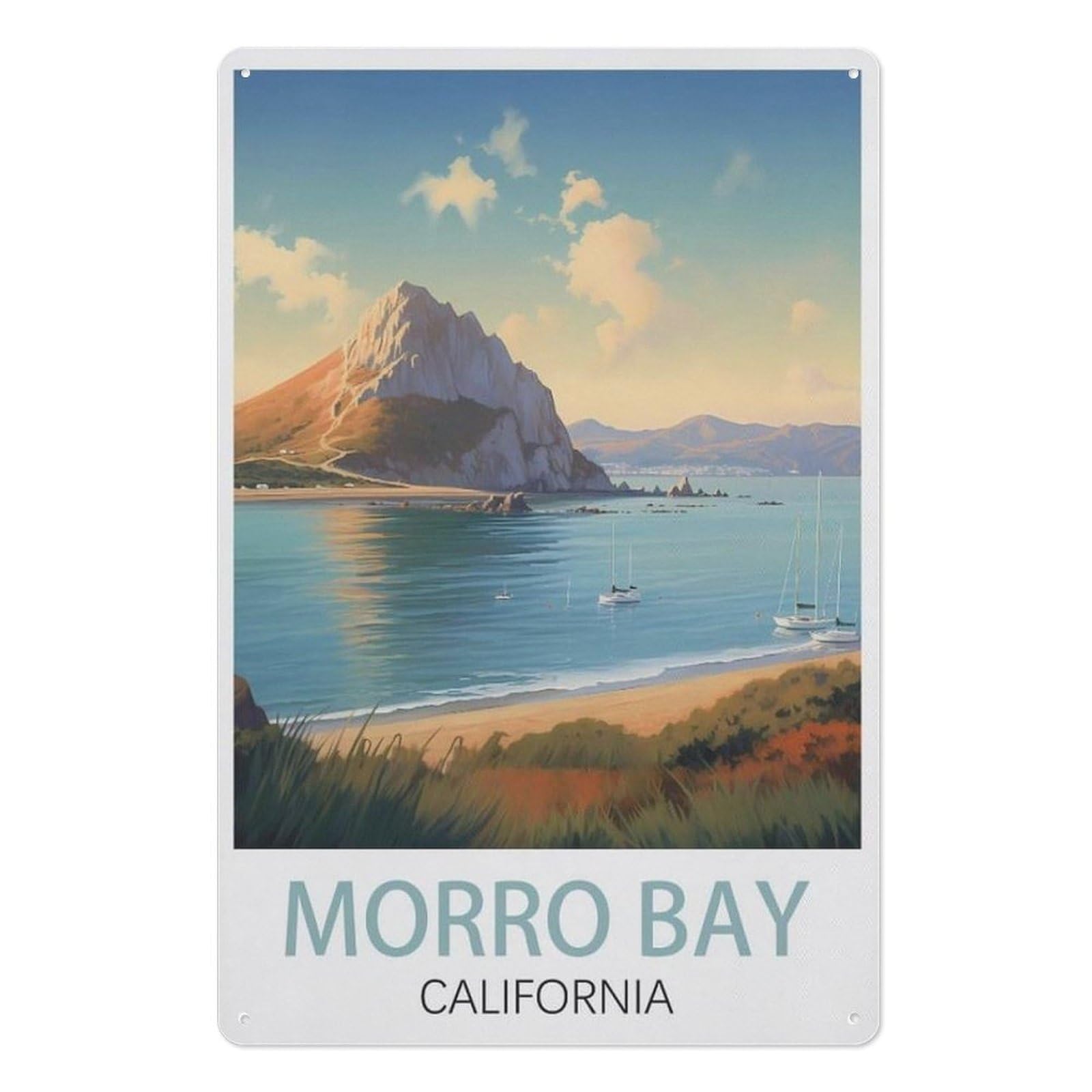 Beayodkp A25 Paint By Numbers For Adults，Morro Bay California，Canvas Adults' Paint By Number Kits On Canvas Diy Oil Painting By Numbers For Adults(40X50cm)-Ad91