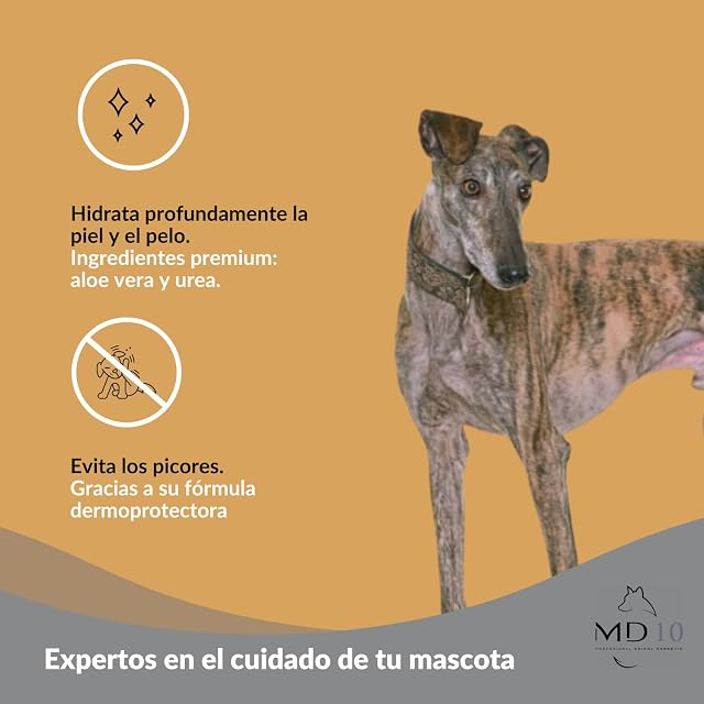 Foto 2 de 5 de Champú para Galgo - Champú Hidratante y Dermoprotector con Vitamina D-Pantenol - Ideal Perros Pelo Corto
