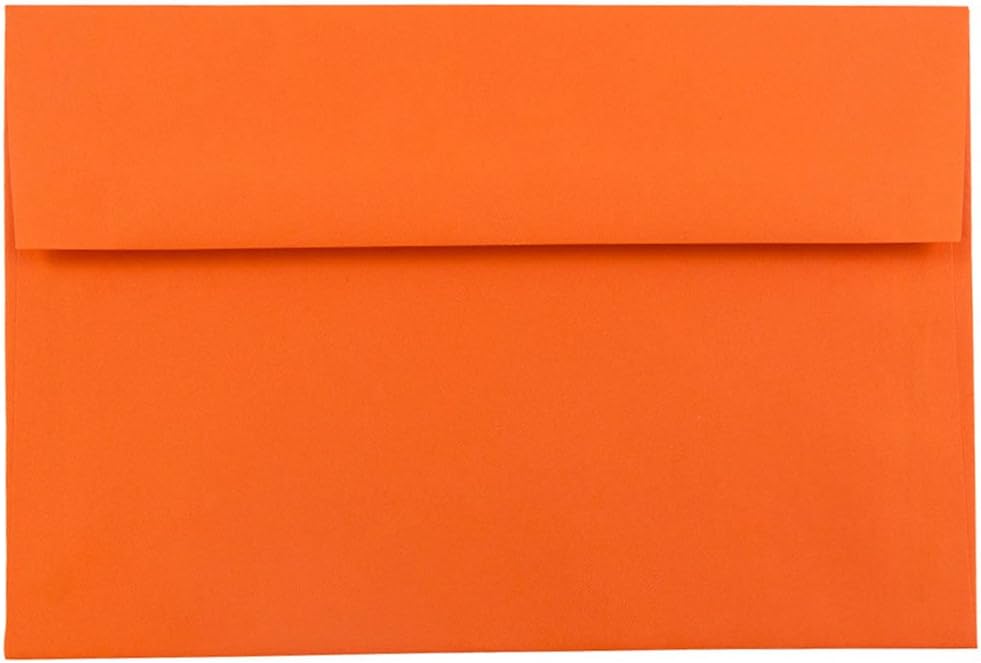 JAM PAPER #10 Business Colored Envelopes - 4 1/8 x 9 1/2 - Orange Recycled - Bulk 500/Box