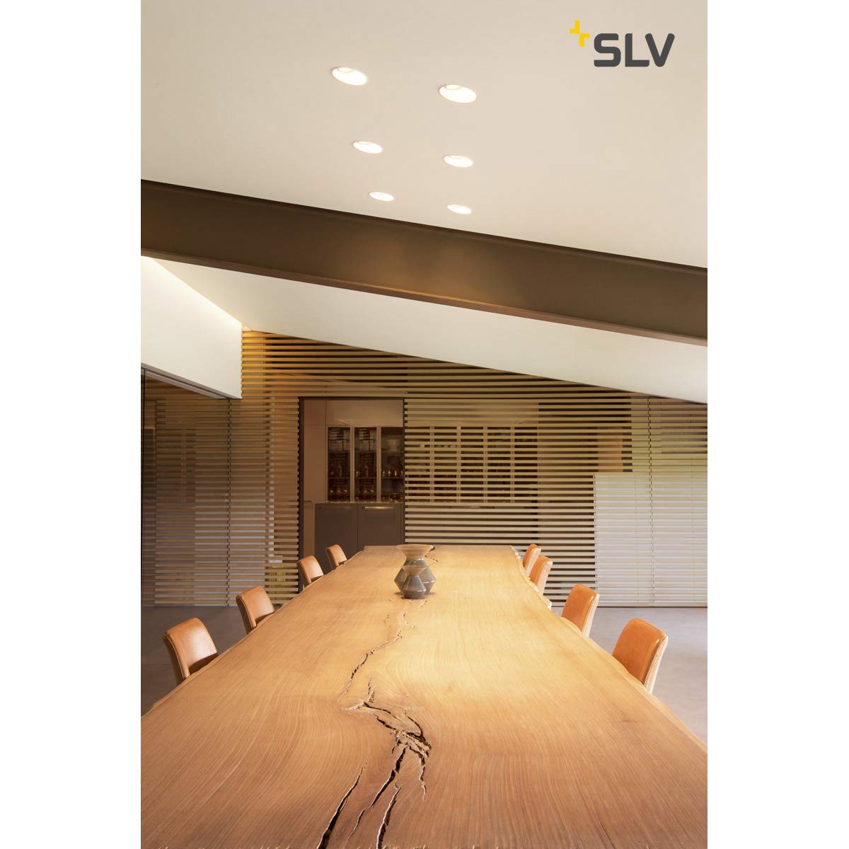 SLV LED Einbaustrahler HORN-O, rund, IP21 | Dimmbare Decken-Lampe zur Beleuchtung innen | LED Spot, Fluter, Deckenstrahler, Deckenleuchte, Einbau-Leuchte | 1-flammig, GU10 QPAR51