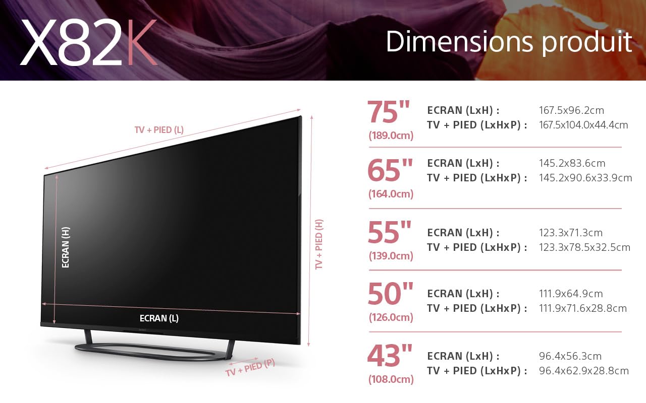 Television Sony Bravia - KD-75X82KP : 4K Ultra HD | LCD | HDR |Google
