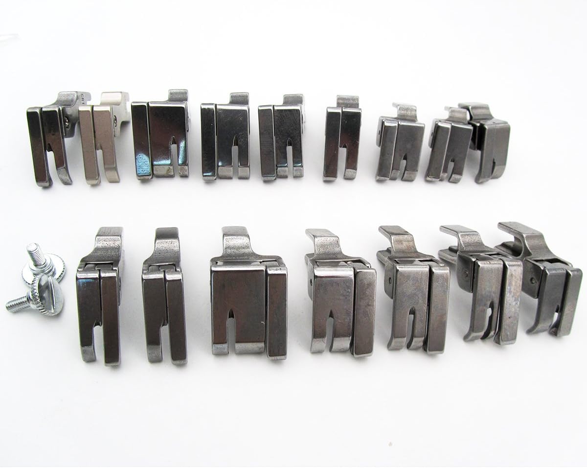 ckpsms #KP-PF16,16 Metal COMPENSATING Foot Set Fit for Artisan,Brother, Consew, and Janome