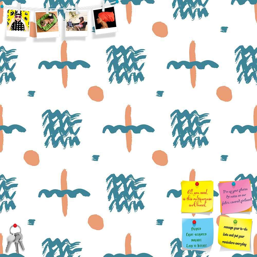 ArtzFolio Ink Elements Bulletin Board Notice Pin Board | Vision Soft Board Combo with Thumb Push Pins | Frameless 20 x 20 inch (51 x 51 cms)