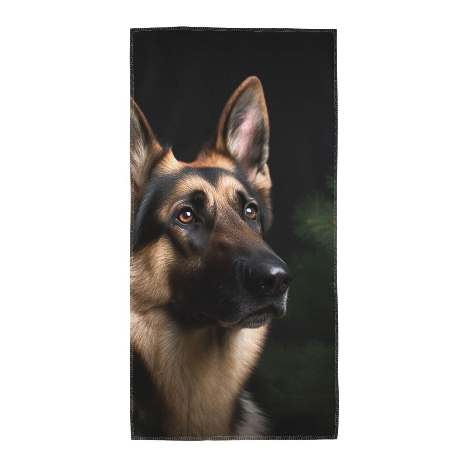 FodPand Microfiber Hand Towels for Bathroom, Soft Absorbent Decorative Face Towel German Shepherd Guest Bath Towel 12"X24" Kitchen Dish Towel for Bathroom Kitchen Hotel Gym Spa Towels