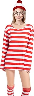 Wheres Waldo Costume Adult, Striped Where's Waldo Halloween Costume, Group Halloween Costumes