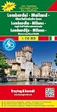 Lombardei - Mailand - Oberitalienische Seen, Autokarte 1:150.000, Top 10 Tips: Top Sehenswürdigkeiten, Cityplan, Ortsregister mit Postleitzahlen