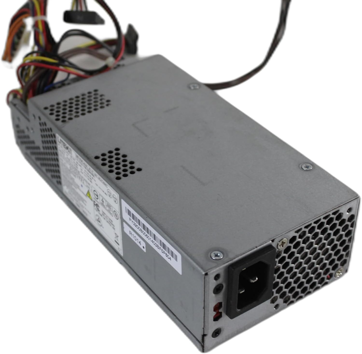 Rear view of the PSU showing the AC power input socket and ventilation.