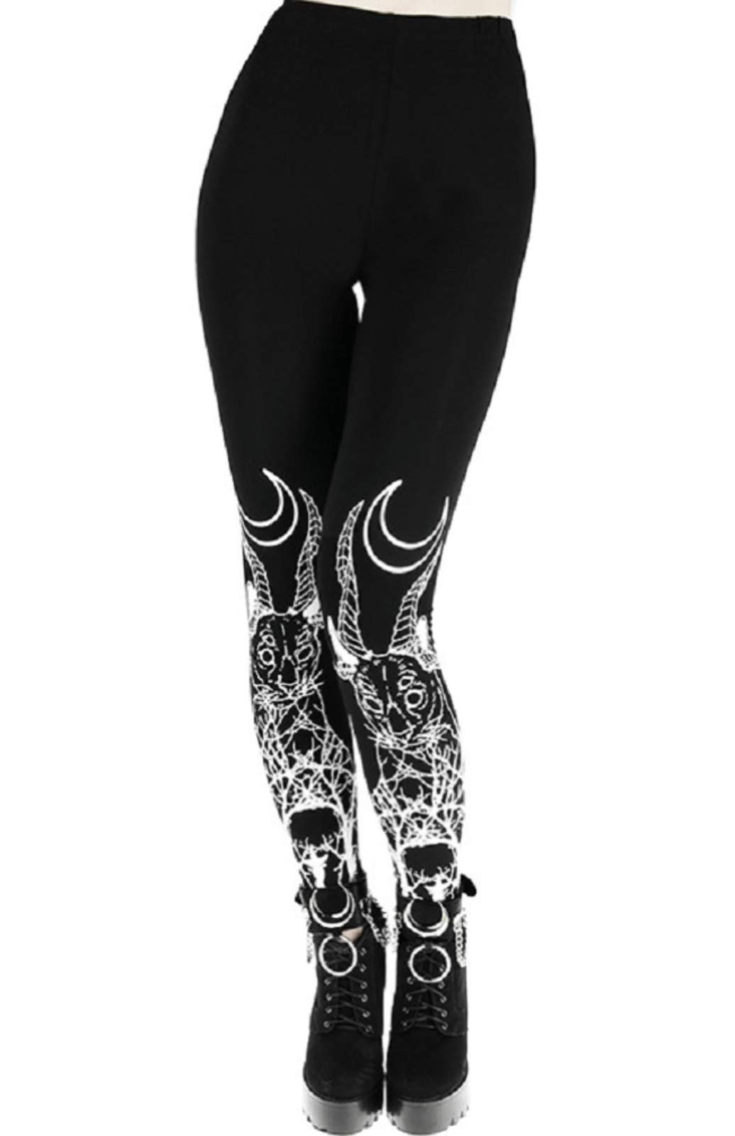 Restyle Demonic Cat Gothic Witchcraft Occult High Waist Leggings