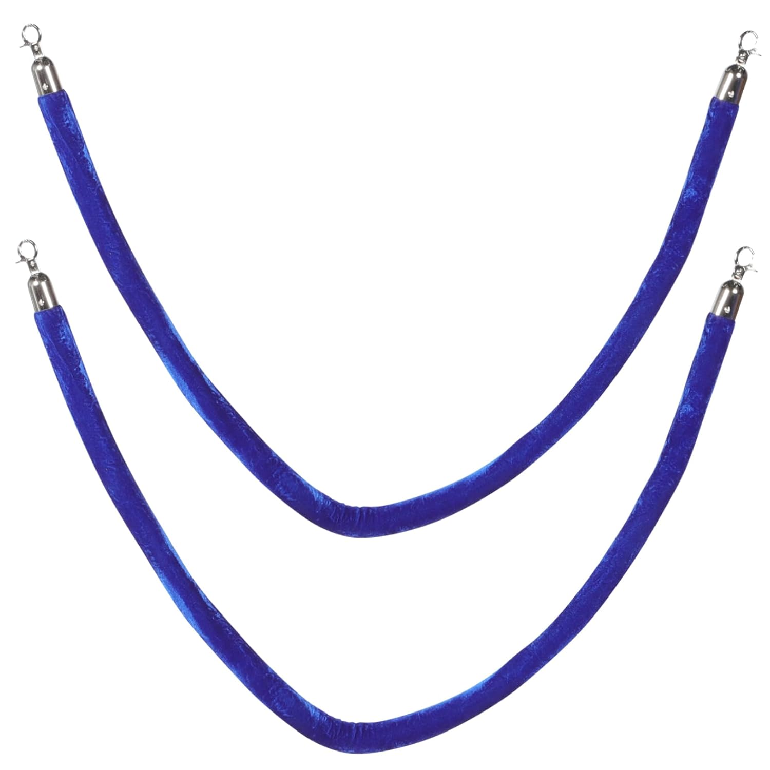 2pcs Velour Stanchion Rope for Barrier Ropes with Hooks for Hotels Museums and Events