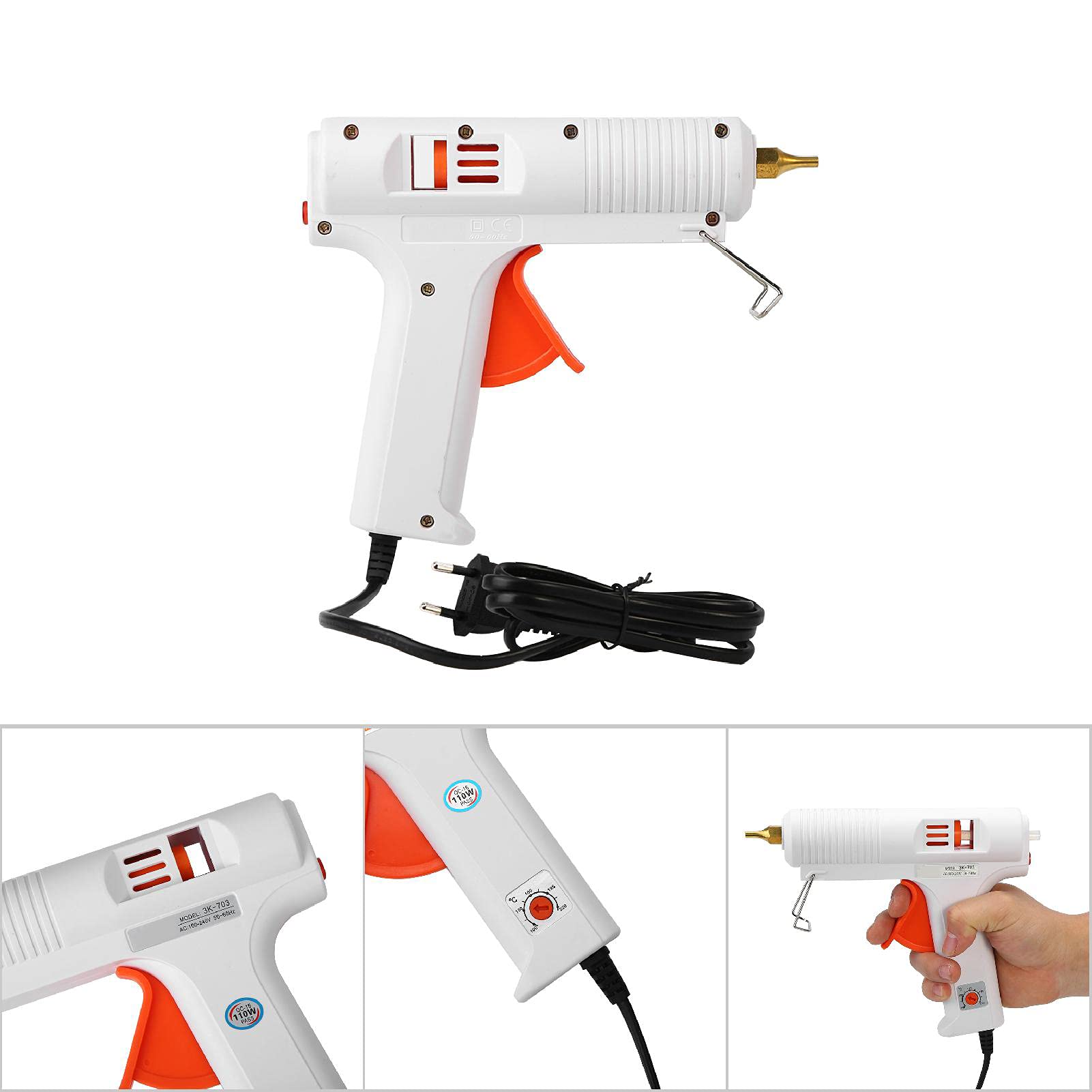 Mumisuto Pistolet à Colle Chaude, Sûr Pistolet à Colle 110W, Pistolet à Colle Thermofusible Réglable à Température Constante, Anti écoulement pour Réparation Artisanat DIY Maison Bricolage Bureau