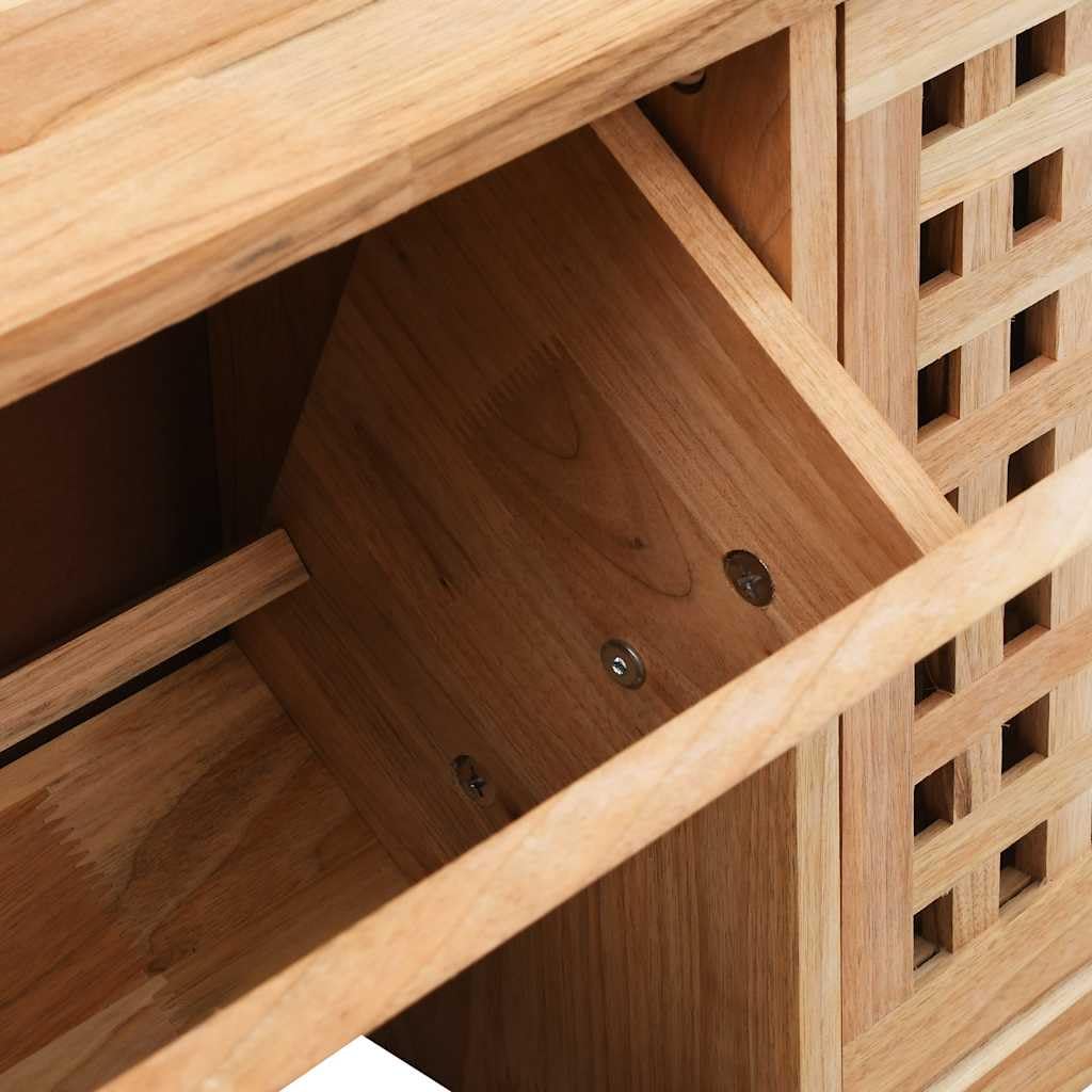 vidaXL Panca con Scarpiera 94x20x38 cm in Legno Massello di Noce