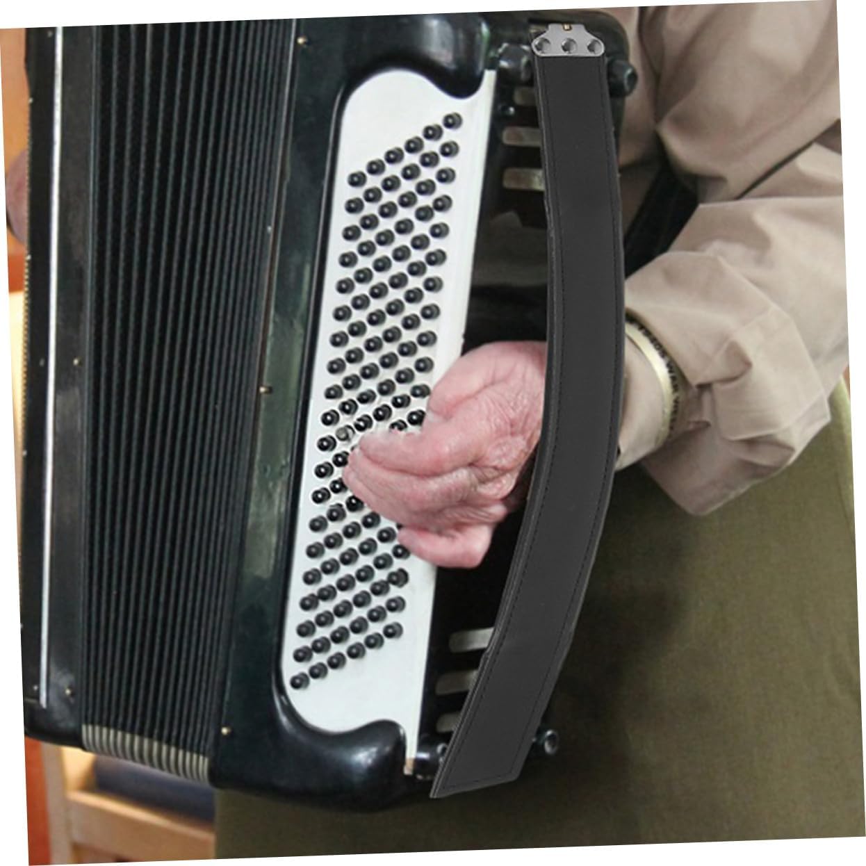 Bass Accordion Left-hand Strap Thickened Wide Cowhide Accessory