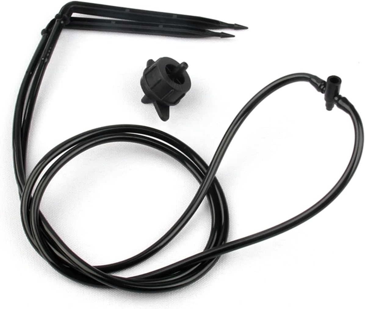 Gardening Irrigation Dripper 10 Pieces 2 Head Drip Irrigation Arrow Kit Bonsai Flower Drip Irrigation System Kit Greenhouse Vegetable Watering Kit Drip Irrigation Launcher Kit ( Color : Black L )