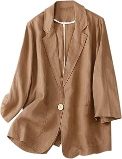 Americanas Entalladas Mujer, Chaquetas Elegantes Mujer Holgada con Parte Delantera Abierta Manga Larga Blazer Color Sólido Casual Chaqueta De Trabajo con Cuello De Solapa con Bolsillos