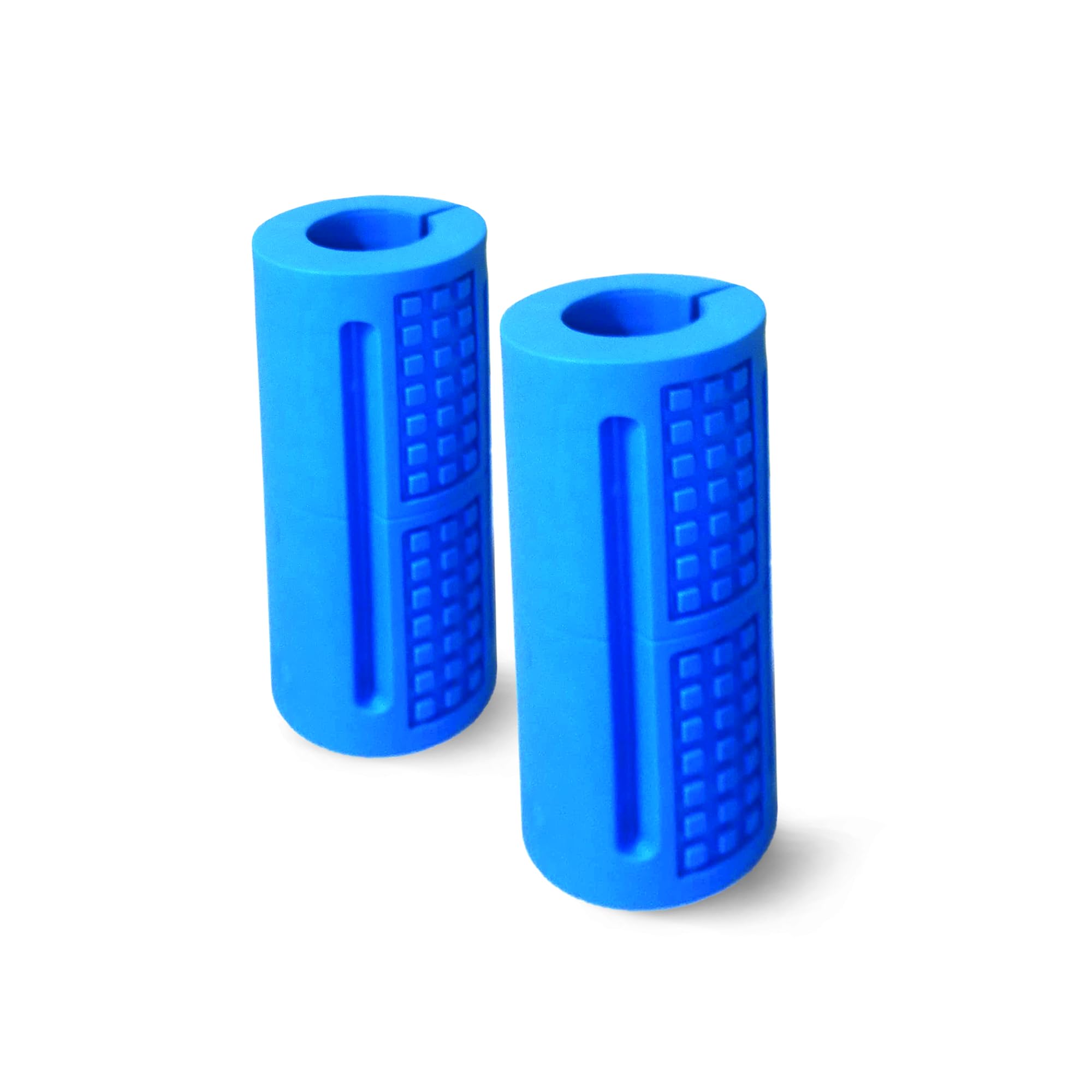 "Leosportz Barbell Dumbbell Grip Thick - TPR Soft Material Barbell Grip | Fat Grip Easy to Use | Barbell Grip for Kettlebell Rods Anti Slip Grips (Blue, Standard)"