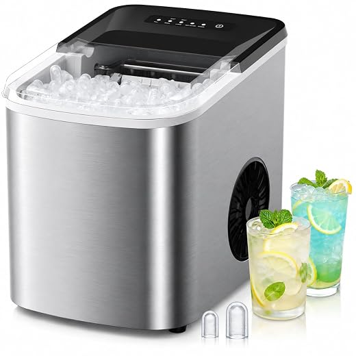 38 lbs/Day Countertop Ice Maker, 9 Ice Cubes in 3.5 Minutes