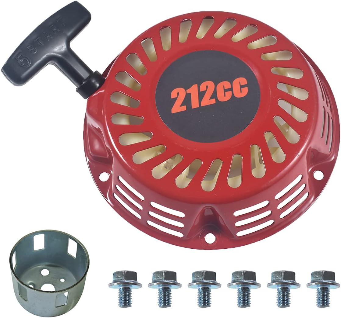 JXshangmao Predator 212 Ct200u Recoil Pull Start Cord Starter for Honda Clones Coleman 159cc 196cc 212cc 224cc Engine Red