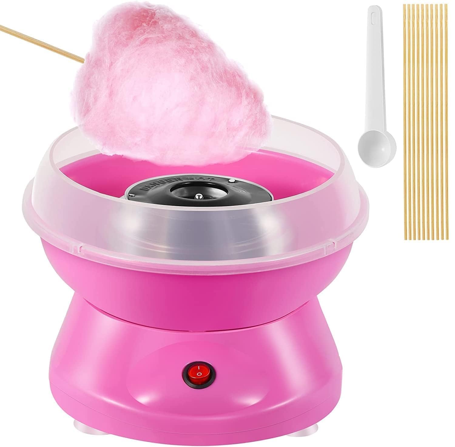 Cotton Candy Maker Mini Electric Machine Home Fast Floss Removable Bowl Splash Guard Tabletop Party Dessert Kids Family Celebrations Hard Candy Sugar Free Floss (Pack of 1 Pcs)-picture-50