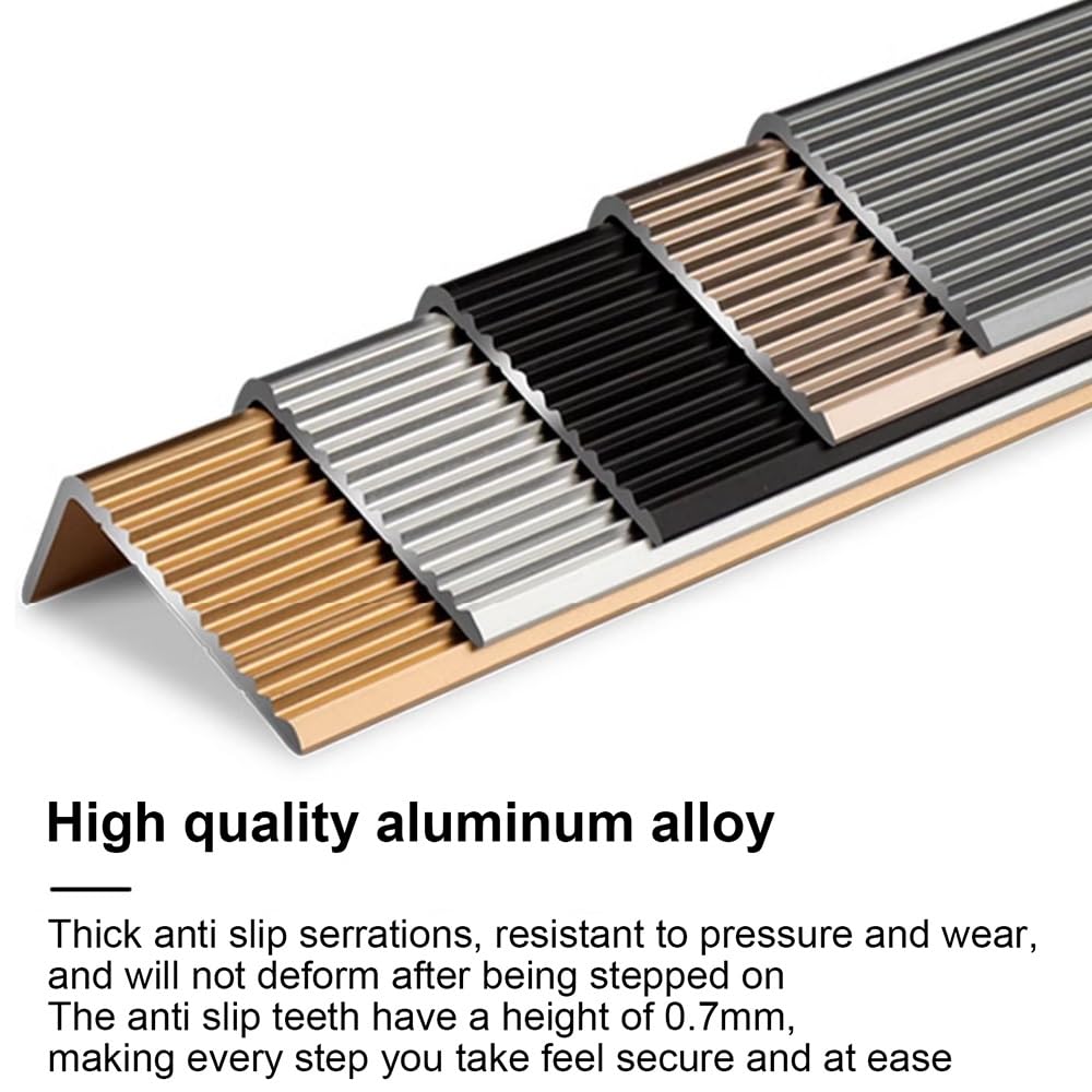 ILOOXI Perfil Angular De Aluminio, Perfil De Borde De Escalera En Forma De L, Cantonera Protector De Tira De Protección, Borde De Escalón, Esquina para Cantos, 1/3/6/9/15 Piezas ﻿ ﻿(Silver,6pcs-48/12