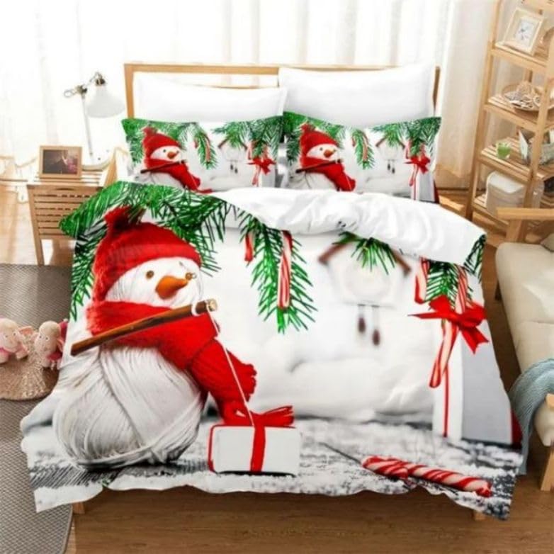 Housse de couette 240 x 260 bonhomme de neige pour une ambiance hivernale chaleureuse