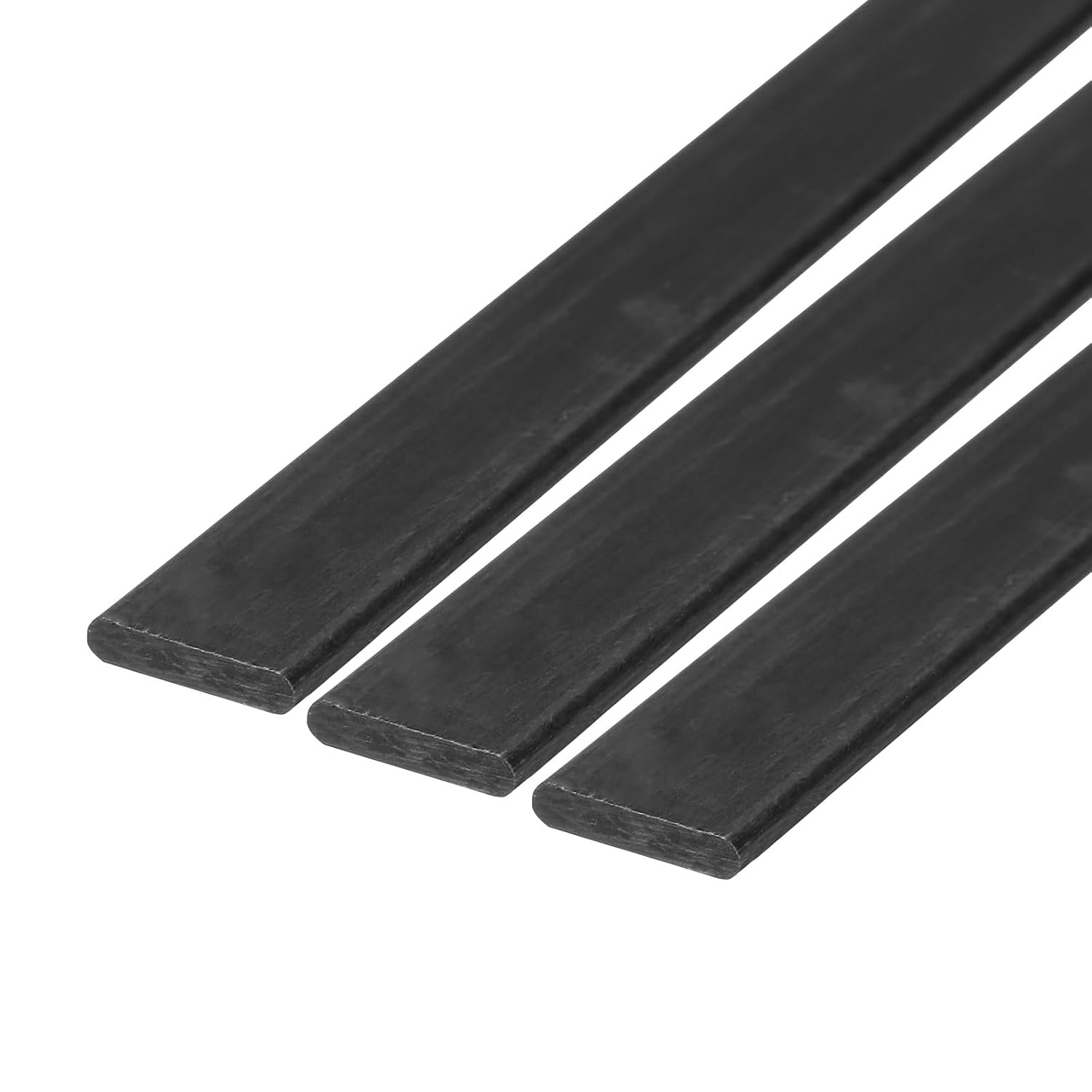 MECCANIXITY 3 Pcs Carbon Fiber Strip 2x10mm 420mm Length Pultruded Flat Carbon Fiber Bars for Kites, RC Airplane