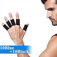 Vista 4 de 20 fundas para dedos para el pulgar, soporte elástico de compresión, protector de dedos elástico para aliviar el dolor, callos y artritis, nudillos