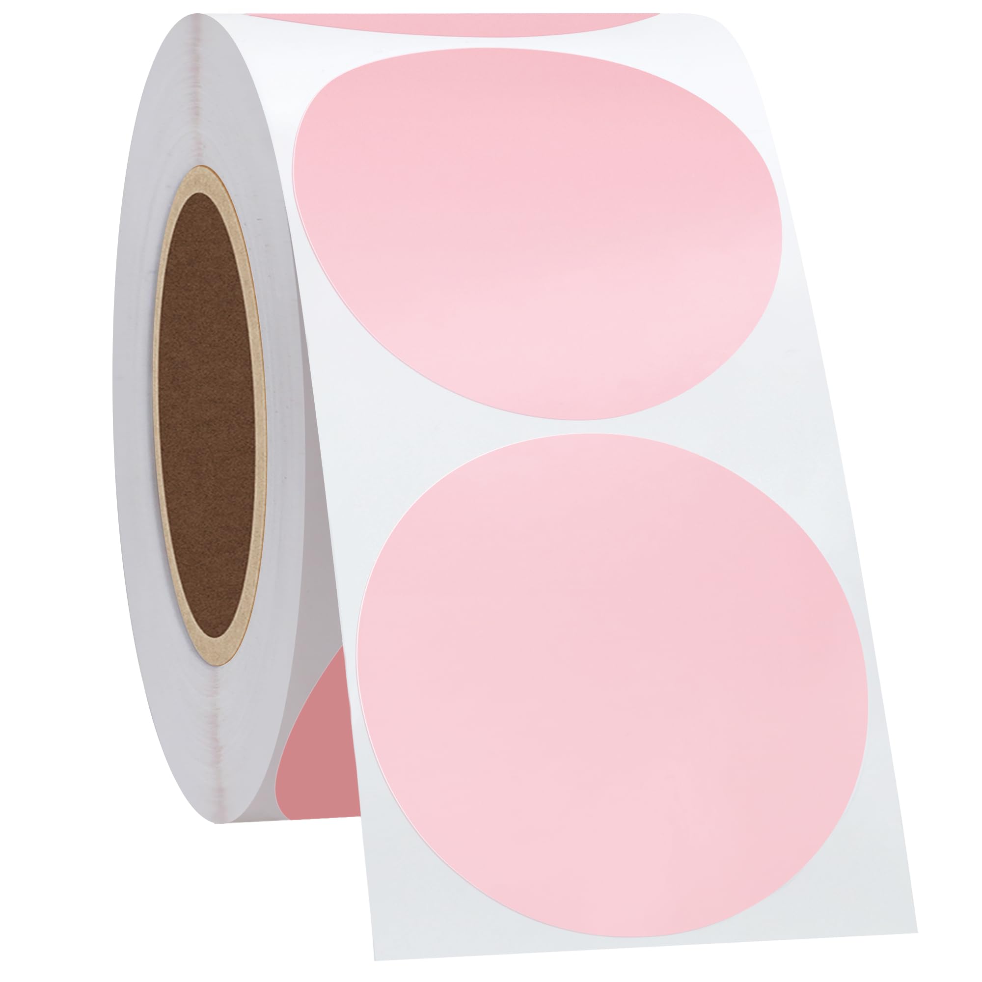 Hycodest 51mm Circle Thermal Sticker Labels, Multi-Purpose Self-Adhesive Round Direct Thermal Labels for Labels Printer 750 PCS Pink