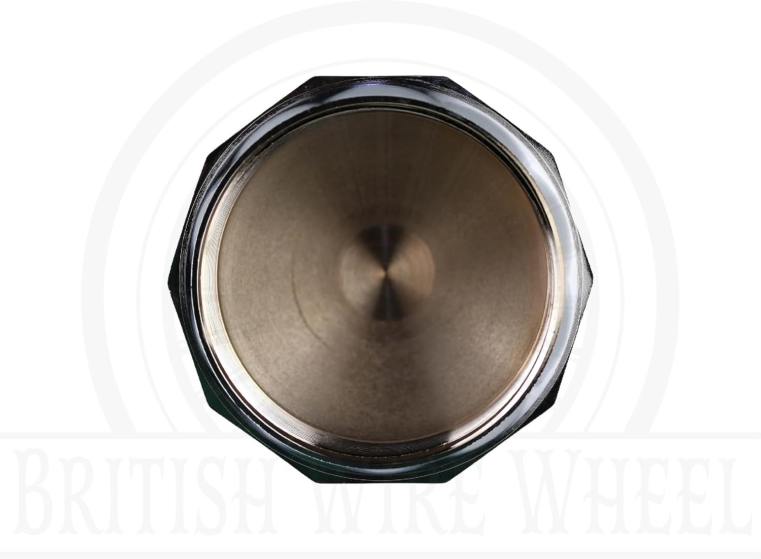 10-Sided Bullet Spinner Caps (Single Left) | Left Side Triple Chrome Plated Bullet/Diamond Knock Off Spinner Caps | Designed for Lowriders and Classic Cars with Wire Wheels