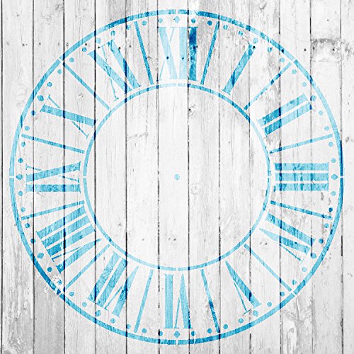 Farmer's Market Clock Face Stencil By Studior12 | Roman Numeral Clock Art - Reusable Mylar Template | Painting, Chalk, Mixed Media | Diy Decor - Stcl2334 - Select Size (24" Diameter) #TOP2