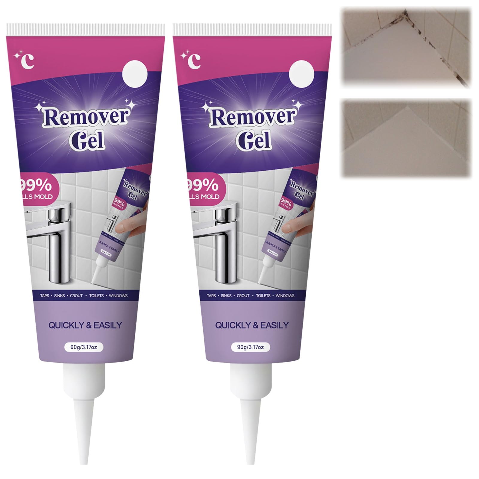 Photo 1 of ** only 1**
YADUO 2Pcs Cleaning Remover Gel, Powerful Household Cleaning Gel, Suitable for Bathroom and Kitchen Tile Gaps, Multi-Surface Remover Gel, Safe Formula That Does Not Damage Surface
