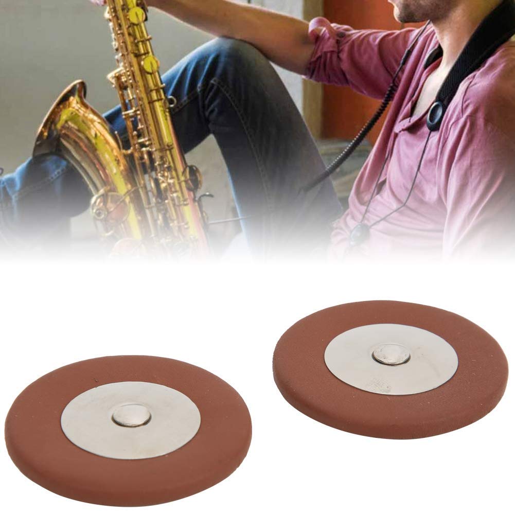 Set di 26 Pezzi Pad in Pelle per Sax - Cuscinetti di Ricambio Multi Formato per Sassofono Contralto