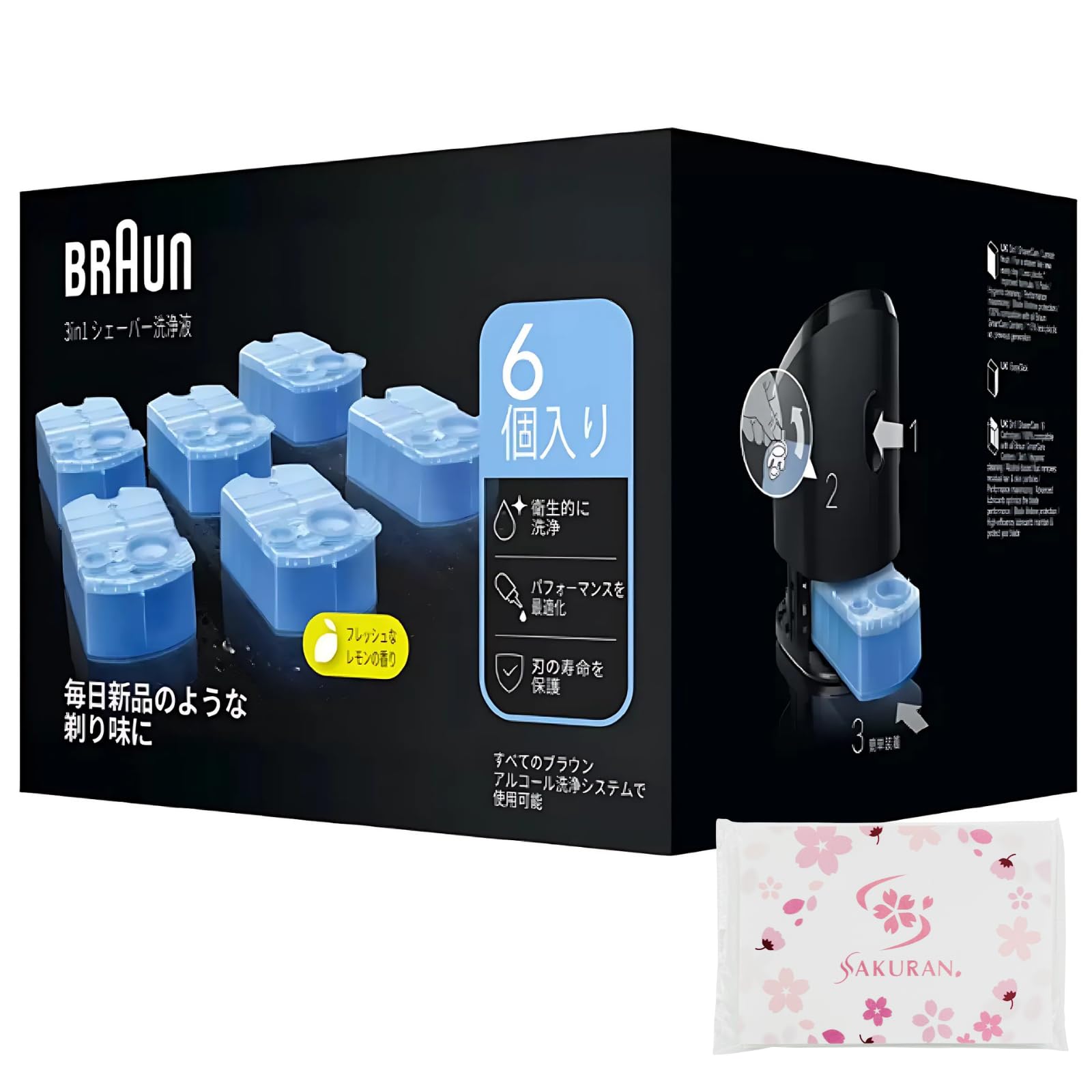 Amazon | ブラウン アルコール洗浄液 (6個入) メンズシェーバー用 CCR6