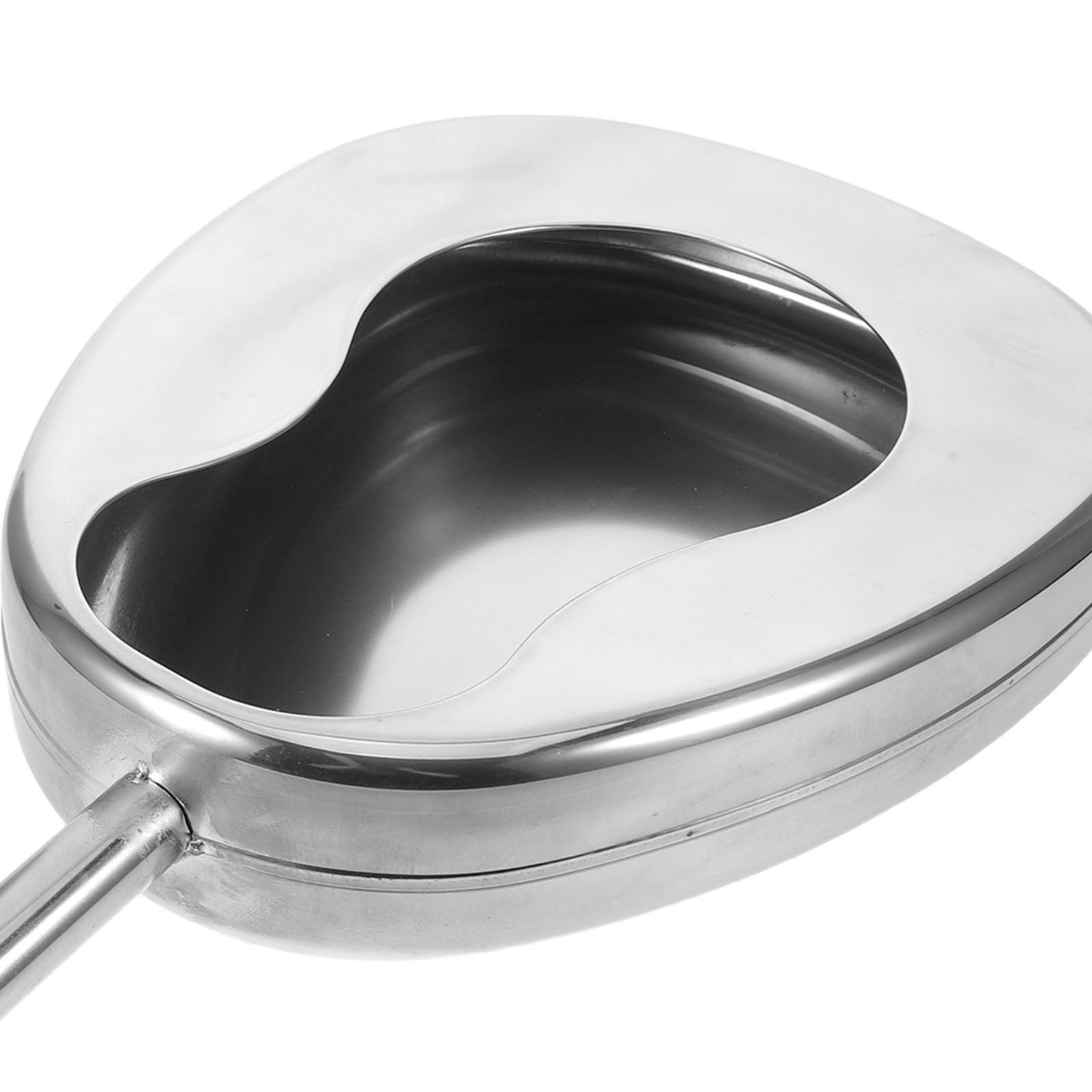 Padella per Letto in Acciaio Inox Argento per Pazienti Allettati | Capacità Ampia, Design Occidentale Moderno, Portatile per Casa e Struttura Sanitaria