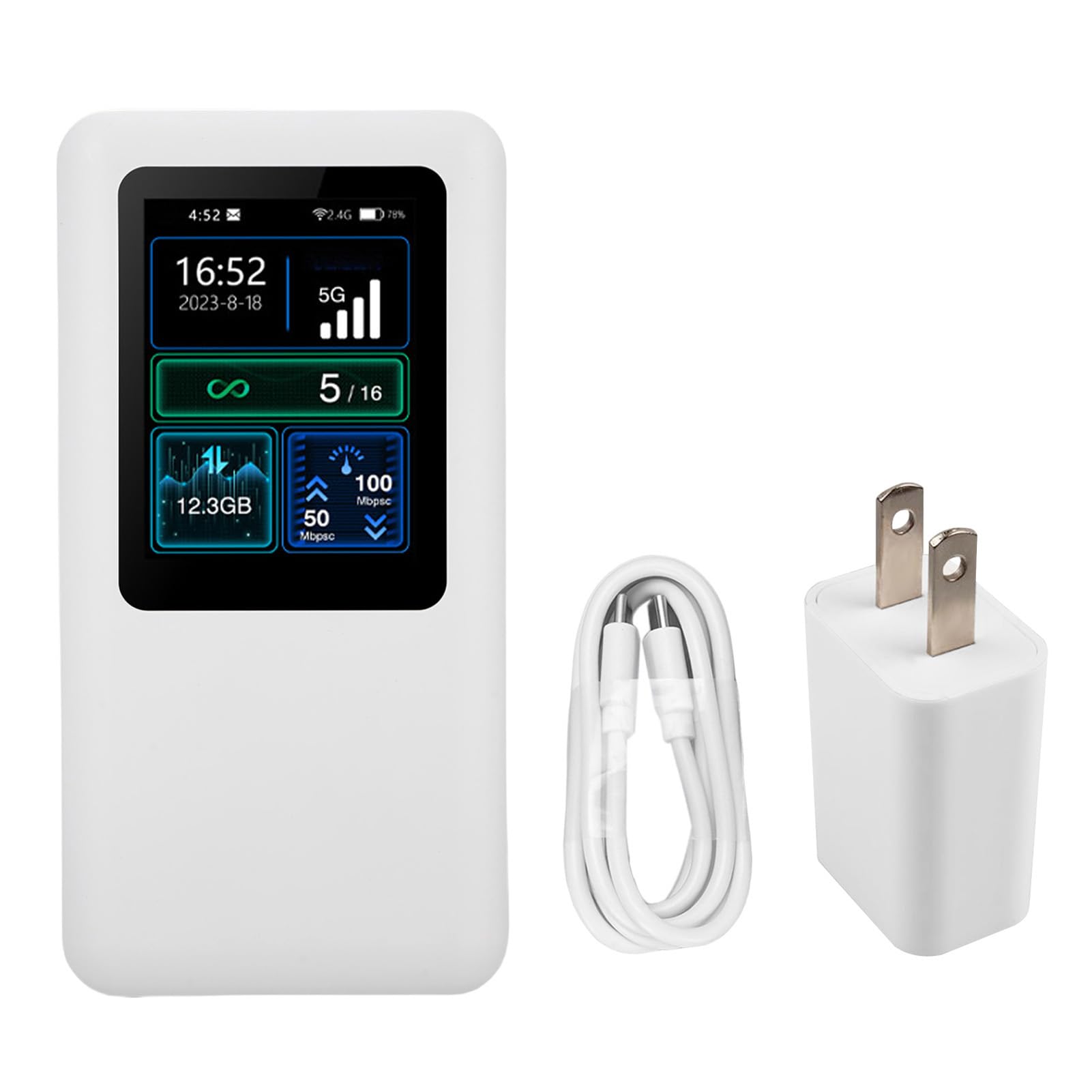 Aramox Dispositivo Hotspot Mobile WIFI 5G Portatile con Batteria da 10000 | Chipset MT6877, Doppia Banda da 2,4 GHz/5,8 GHz, Supporta 16 Utenti, Ricarica Rapida PD3.0, Router da Viaggio con Slot per